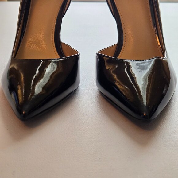 Michael Kors Black Patent Leather Nathalie Flex 4" Pump Pointy Toe Shoe Sz 8.5 - Picture 8 of 12